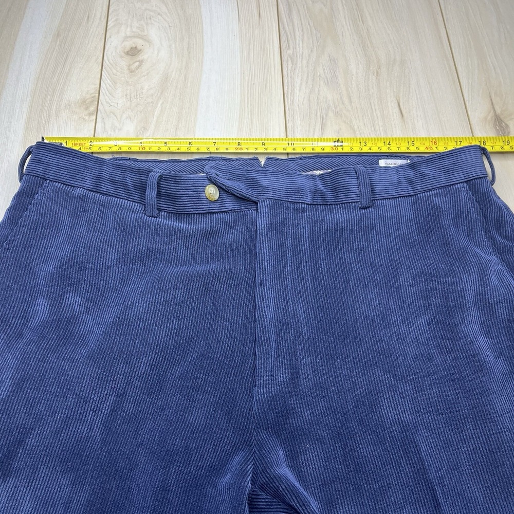 Peter Millar Mens Corduroy Nanoluxe Pants Flat Front Soft Blue Men's Size 36 - Picture 9 of 16